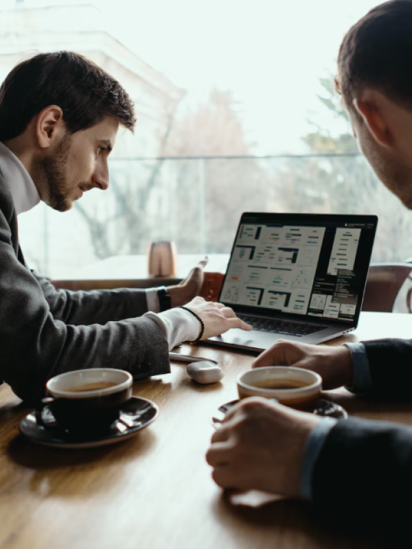 Professional working with technology to address challenges